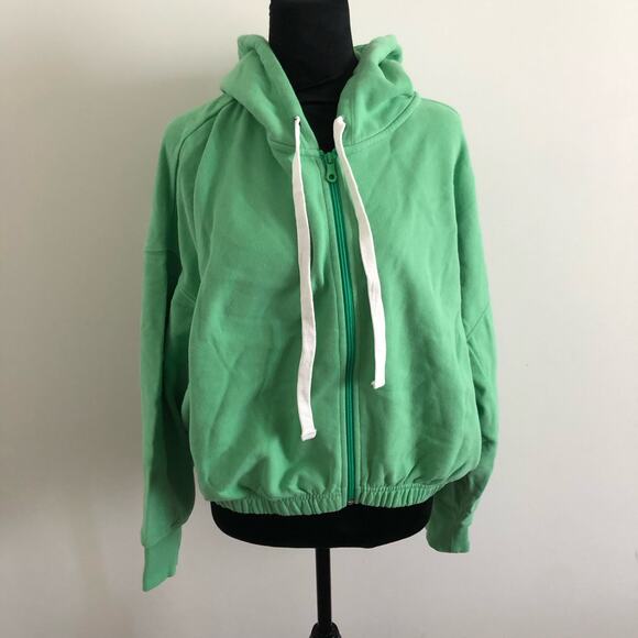 Offline by‎ Aerie Women's Green Zip-Up Hoodie Medium Cozy Cotton Blend NWT - Picture 3 of 9